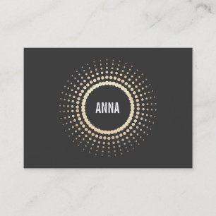 Snyggt Guld Circle Logotyp, Modern Designer, Svart Visitkort