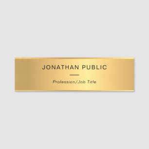 Snyggt Guld Färg Simple Elegant Template Modern Namnbricka