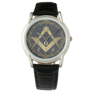Snyggt Guld Gräns Masonic eWatch Watch Watch Armbandsur
