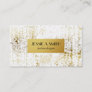 Snyggt Guld Grunge Metallic Faux Guld Visitkort