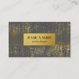 Snyggt Guld Grunge Metallic Faux Guld Visitkort