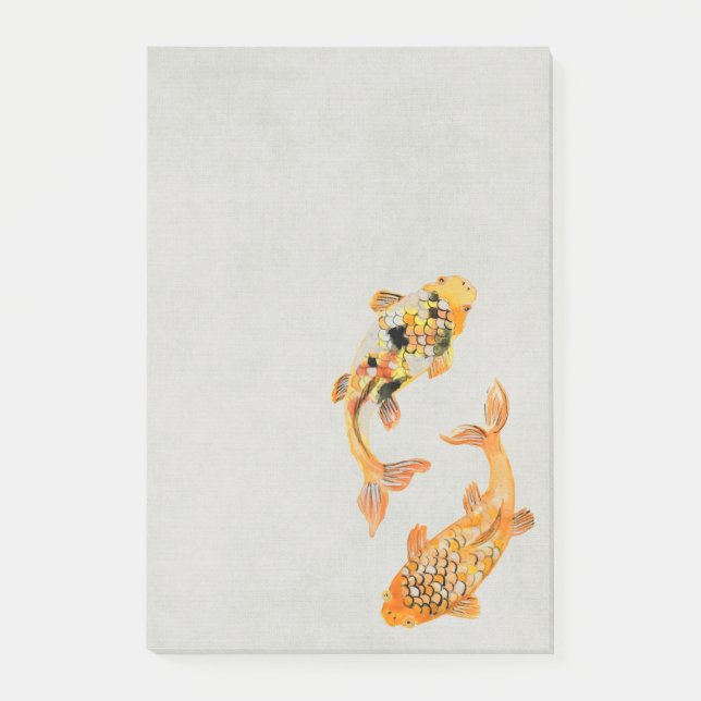 Snyggt Guld Koi Fish Post-it Block (Framsida)