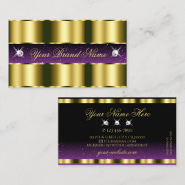 Snyggt Guld Lila Black Gnistra judar Glamous Visitkort