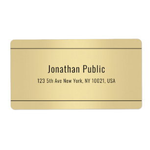 Snyggt Guld - mall för enkel bakgrundsdesign Fraktsedel