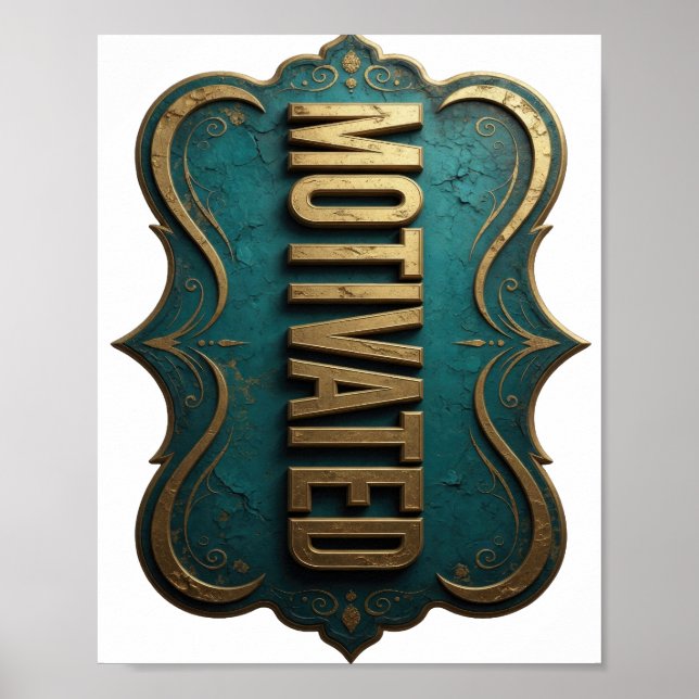 Snyggt Guld MOTIVERAD Poster (Framsidan)