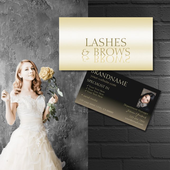 Snyggt Guld och svart Coola Spegel-teckensnitt med Visitkort (Skapare uppladdad)