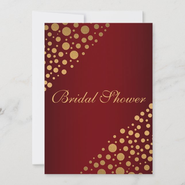 Snyggt Guld-punkter Inbjudningskort för möhippan | (Framsida)