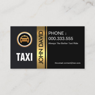Snyggt Guld Rand Taxi Cab Visitkort