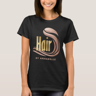 Snyggt Guld, Ro Guld och svart haistylist T Shirt