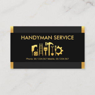Snyggt Guld Tabbar Handyman Verktyg Visitkort