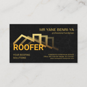 Snyggt Guld Tak Black Granite Roofing Visitkort