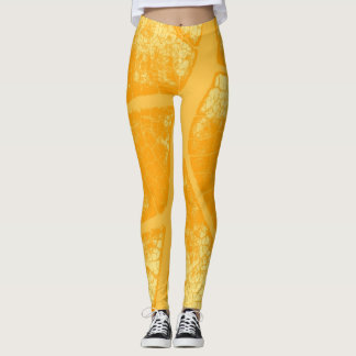 Snyggt Gult Löv Leggings