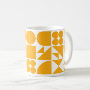 Snyggt Gult Modern geometrisk form Mönster Kaffemugg