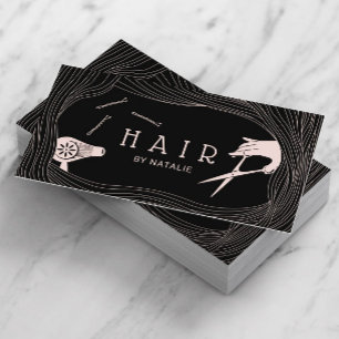 Snyggt Hair Ram Cute Hair Stylist Hand plockade Visitkort