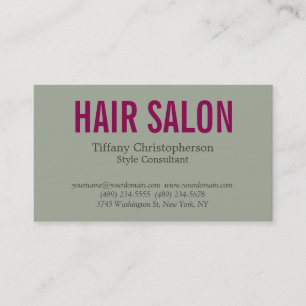 Snyggt Hair Salon Stil Consultant Attractive Visitkort