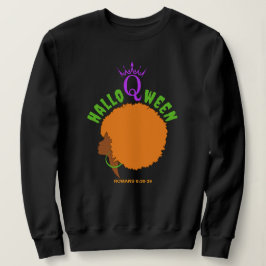 Snyggt HALLOQWEEN Afro Queen Halloween T Shirt