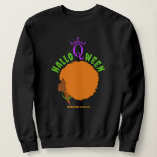 Snyggt HALLOQWEEN Afro Queen Halloween T Shirt