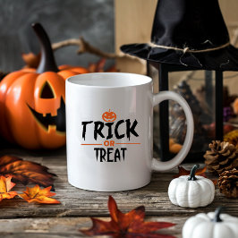 Snyggt Halloween Bus eller godis-utskrift Kaffemugg