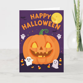 Snyggt Halloween-kort för fest – 5x7 Kort