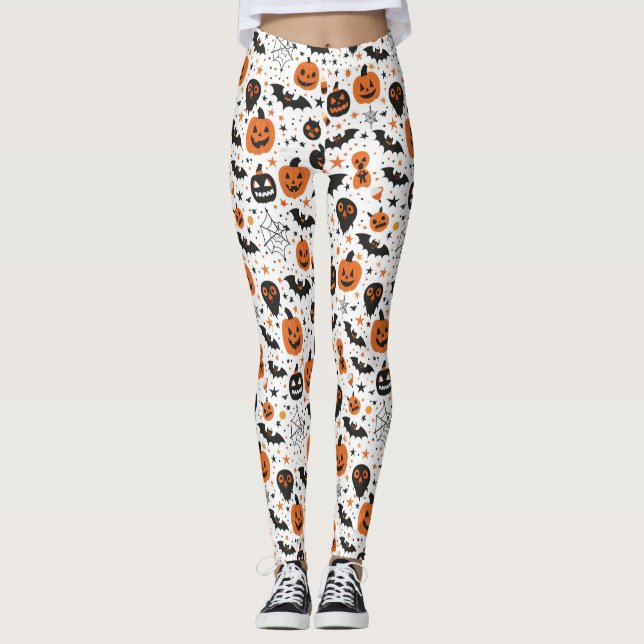 Snyggt Halloween-mönster  Leggings (Framsida)