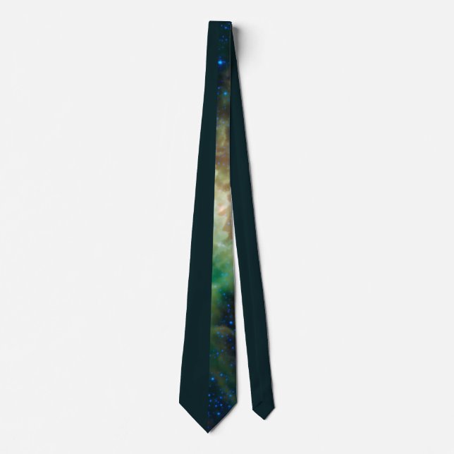 Snyggt Halva Mörk grönt Galaxy Neck Tie Slips (Framsida)