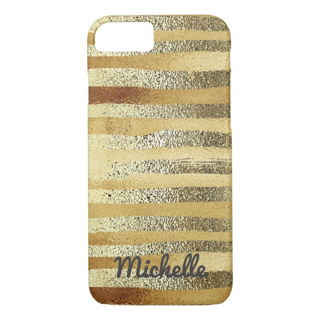 Snyggt hand plockade guld stripe personlig Case-Mate iPhone skal (Baksida)
