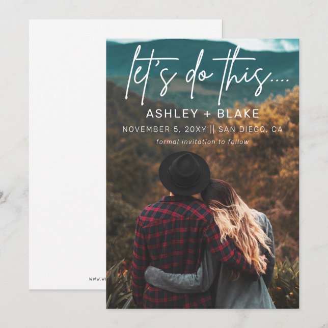 Snyggt Handskriven kalligrafi Spara datum Datumet (Fram/baksida)