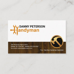 Snyggt Handyman Motif Timber Fence Construction Visitkort
