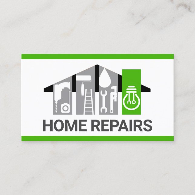 Snyggt Handyman Verktyg Byggnad Visitkort (Framsida)