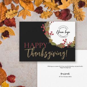 Snyggt Happy thanksgiving Anpassningsbar Business Julkort