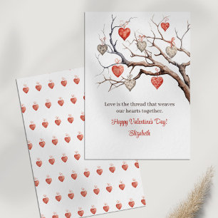 Snyggt Hearts Alla hjärtans dagskort Tack Kort
