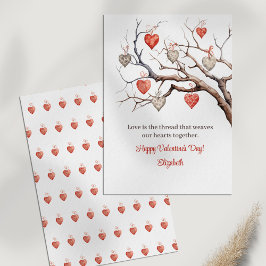 Snyggt Hearts Alla hjärtans dagskort Tack Kort