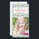 Snyggt Helgdag-fotokort i Mönster Julkort<br><div class="desc">Fira säsongen med detta moderna och snyggt helgdag-fotokort från Berry Berry Sweet.</div>