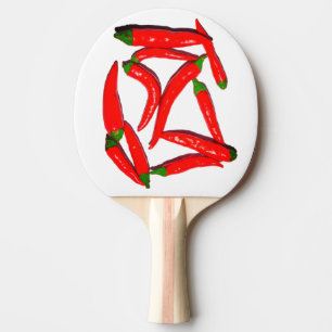 Snyggt Hett Spicy Red Grönt Chili Pepper Pingisracket