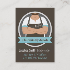 Snyggt Hipster Coola Barber Shop-Affärskort Visitkort