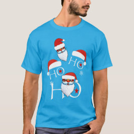 Snyggt Ho Ho Ho Santa för Festive Firande T Shirt