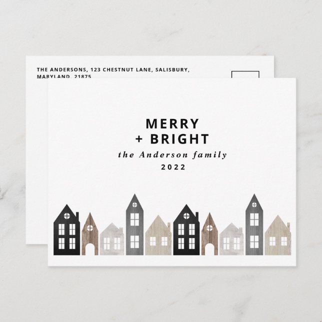 Snyggt Holid i moderna japanska julhus i Norden Helg Vykort (Fram/baksida)