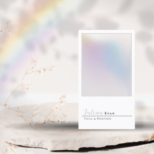 Snyggt Holografiskt Silver Aura-Affärskort Visitkort
