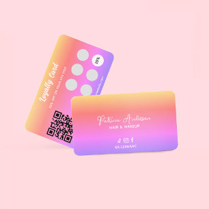 Snyggt HoloGraph Lash Salon eller Spa Loyalty Card Visitkort