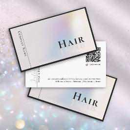 Snyggt HoloGraph Silver Hairdresser Visitkort