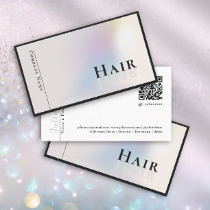 Snyggt HoloGraph Silver Hairdresser Visitkort