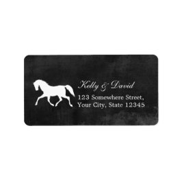 Snyggt Horse Bröllop Returetiketter Adressetikett