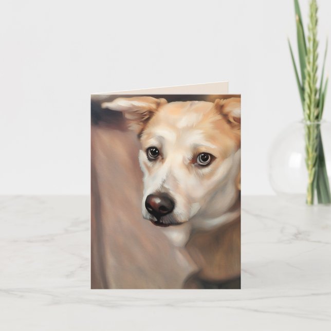 Snyggt Husky Girl-kort för infälld hälsning Kort (Framsida)