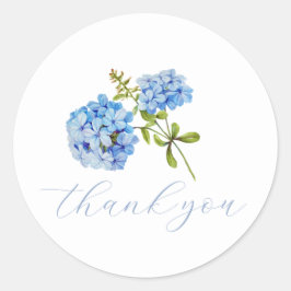 Snyggt Hydrangea Tack Bröllop Sticker Runt Klistermärke