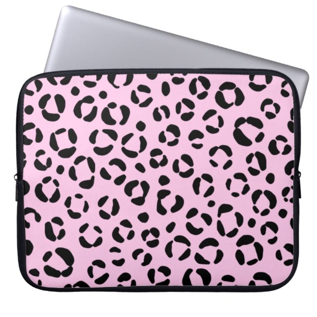 Snyggt i rosa djurtryck laptop fodral (Framsidan)