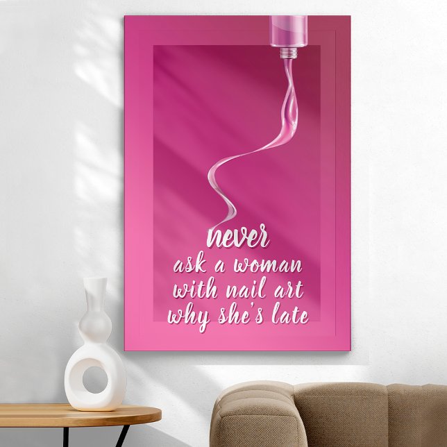 Snyggt i rosa naglar poster (Skapare uppladdad)