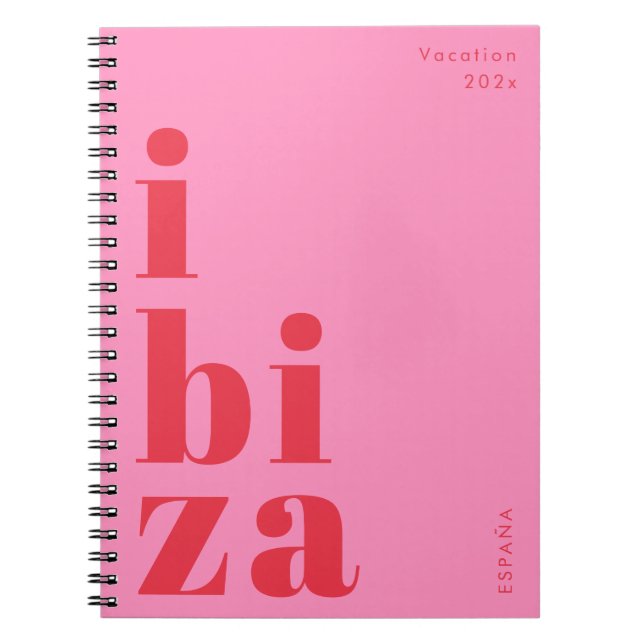 Snyggt Ibiza journal not bok Anteckningsbok (Framsidan)