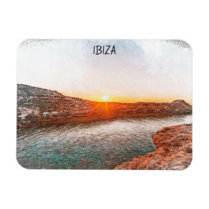 Snyggt Ibiza Spain Sunset Magnet