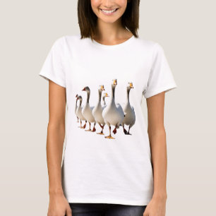 Snyggt illustration av en grupp av gäss som marsch t shirt