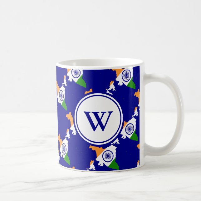 Snyggt INDIA Blsed Nation Monogram Gift Kaffemugg (Höger)